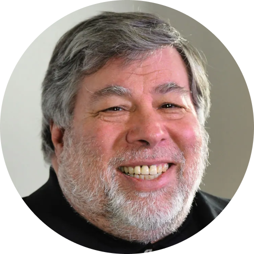 A picture of Steve Wozniak who is a co-founder of Apple.